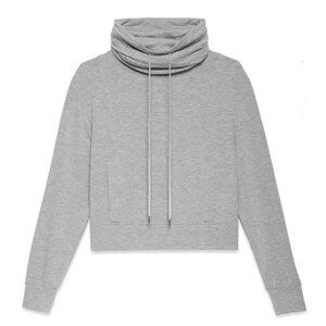 Helmut Lang Black Villous Funnel Neck Sweatshirt